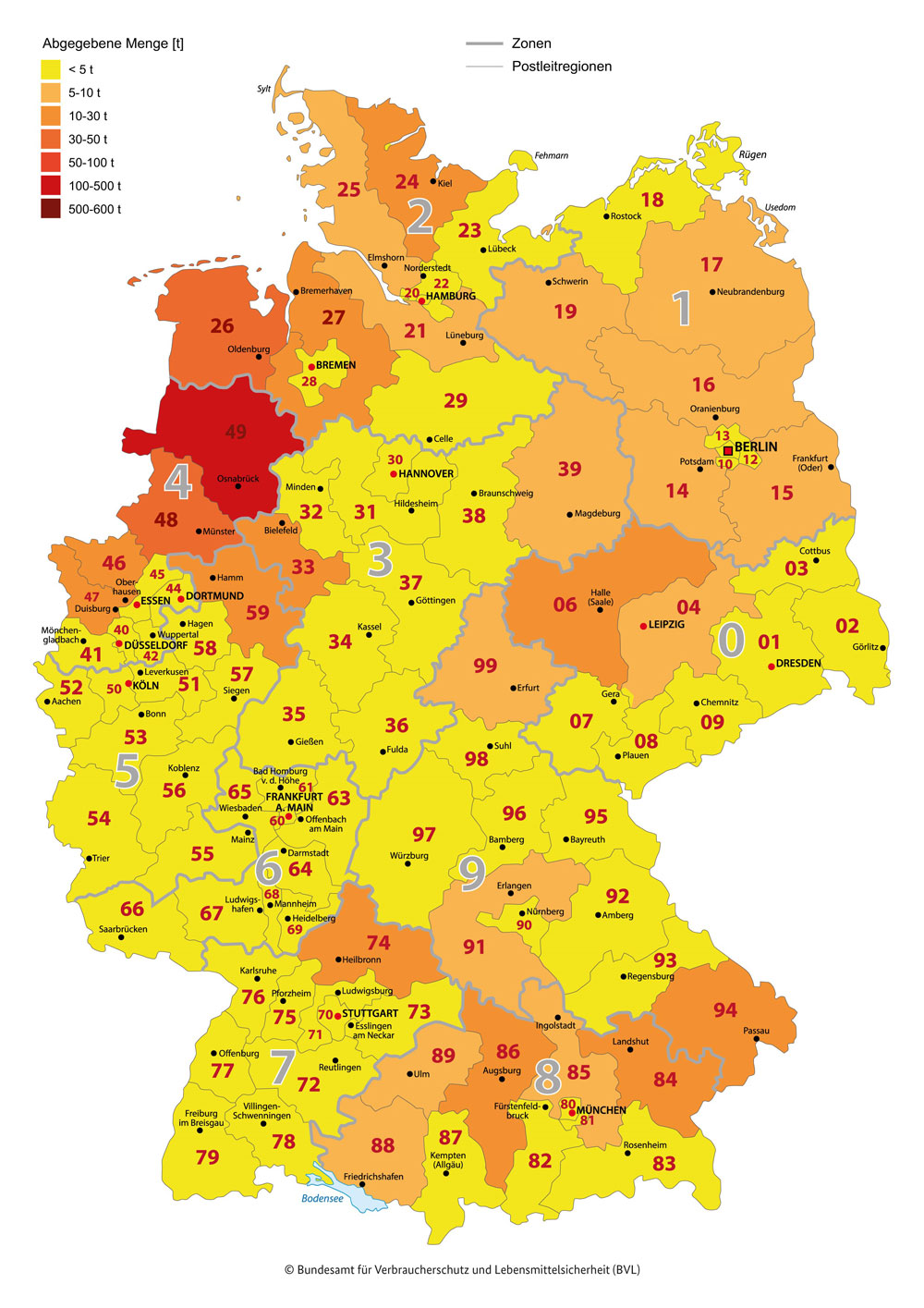 Abbildung Deutschland © Bundesamt für Verbraucherschutz und Lebensmittelsicherheit (BVL)