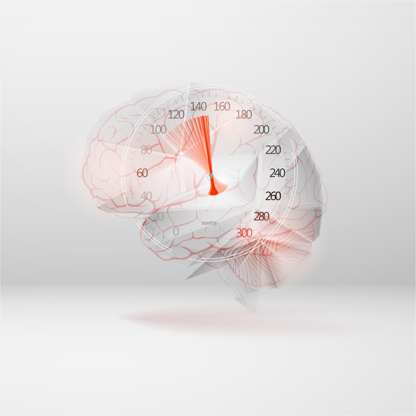 Gehirn mit Blutdruck-Zahlen © Albina / Glisic / Shutterstock.com/MPI CBS