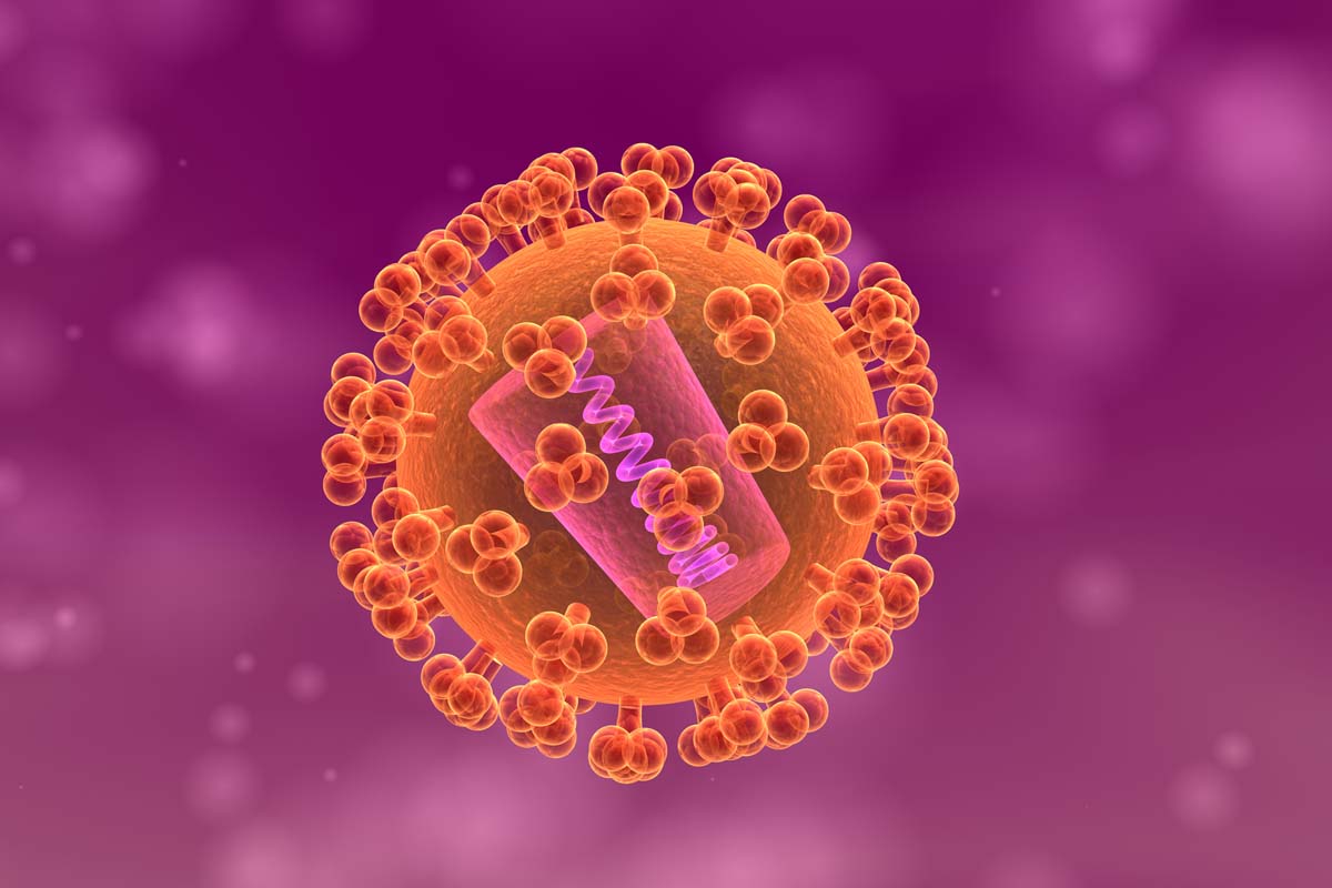 Abbildung eines HI-Virus