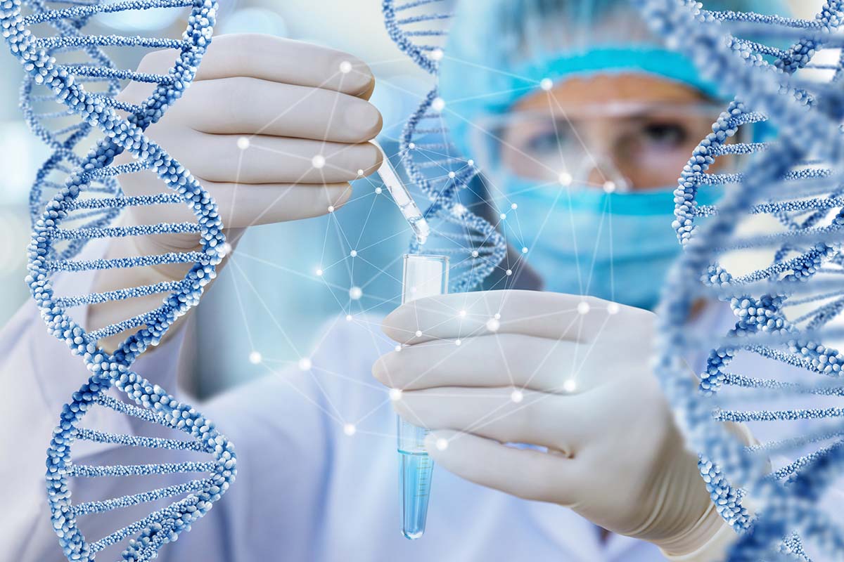 DNA-Stränge im Labor